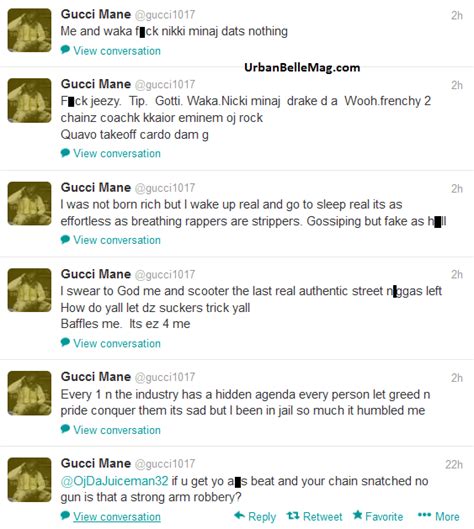 gucci mane 2013 tweets|Gucci Mane's Twitter Rant Is a Cry For Help .